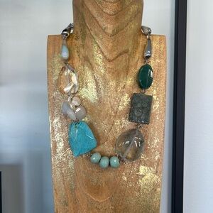Elegant semi precious Multicolor Stone Necklace